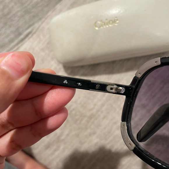 Chloe Oversize Gradient Black Sunglasses - Picture 6 of 7